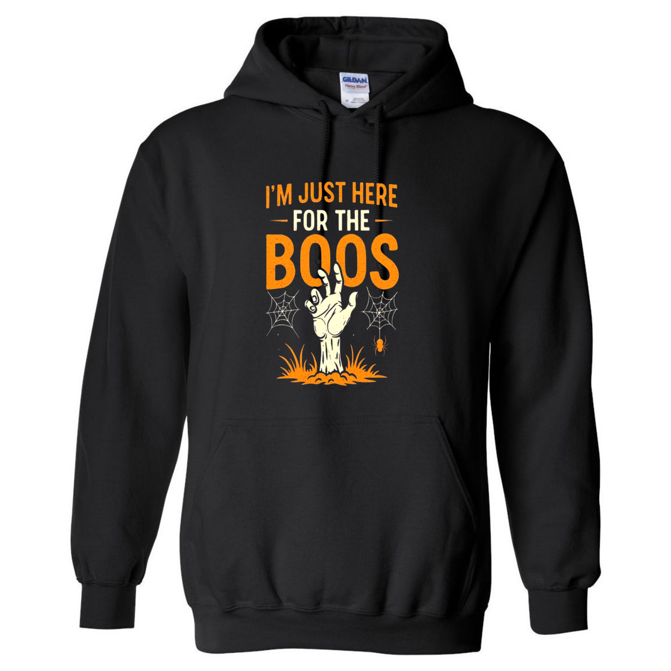 I’m Just Here for the Boos Halloween Hoodie – Funny Ghost Top – Made in USA