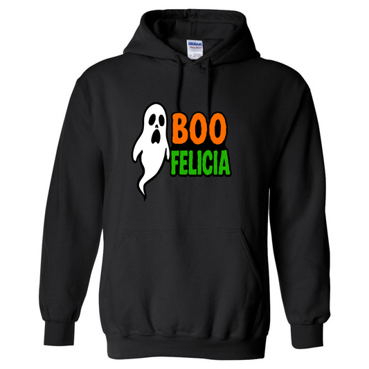 Boo Felicia Halloween Hoodie – Ghost Sass Top – Made in USA