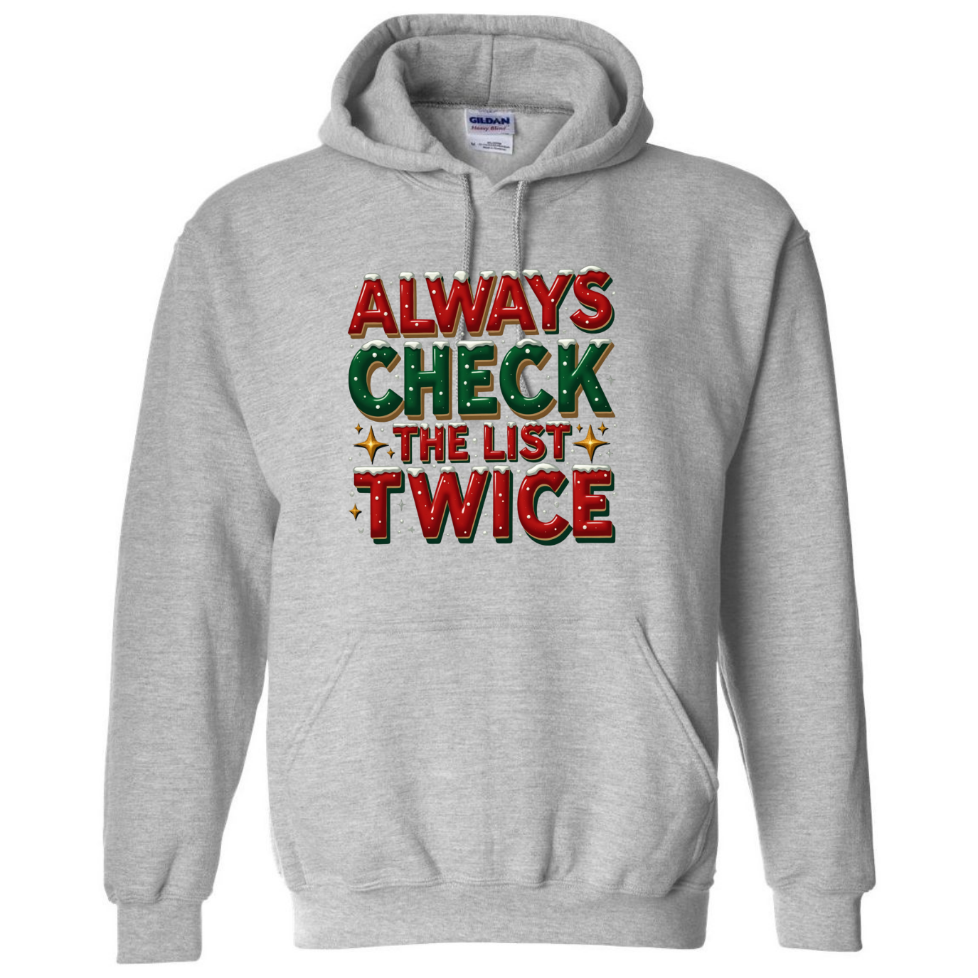 Always Check the List Twice Hoodie – Santa’s Wardrobe – Festive Holiday Top