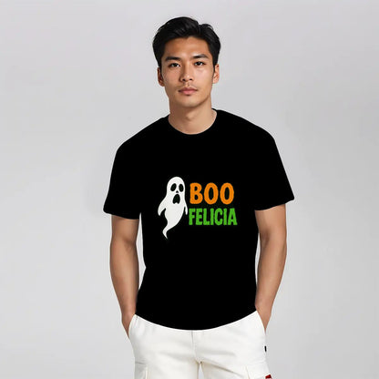 Boo Felicia T-Shirt – Funny Halloween Gildan 5000 Unisex Cotton Tee | Ghost Graphic