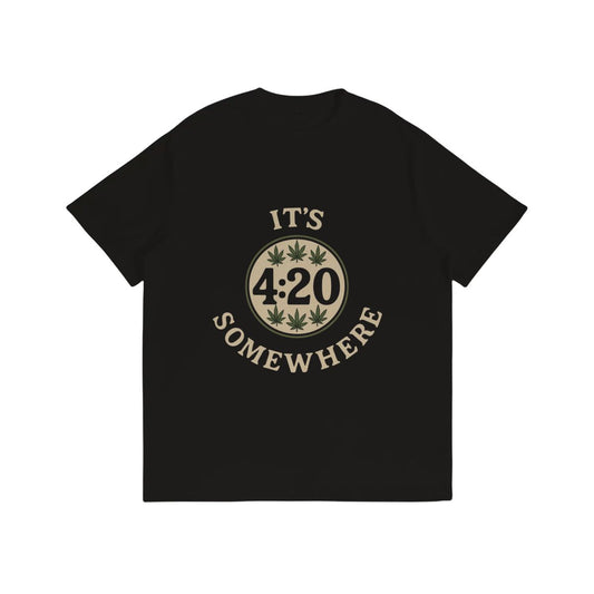 It’s 4:20 Somewhere T-Shirt – Funny Gildan 5000 Unisex Cotton Weed Tee | Stoner Gift