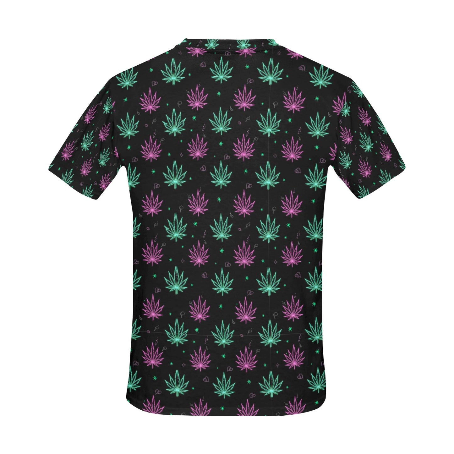 Men’s AOP 420 Crew Neck T-Shirt – Cannabis Leaf Festival Tee - Made in USA