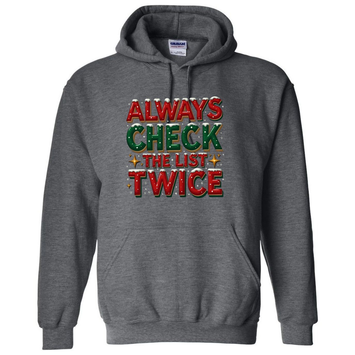 Always Check the List Twice Hoodie – Santa’s Wardrobe – Festive Holiday Top
