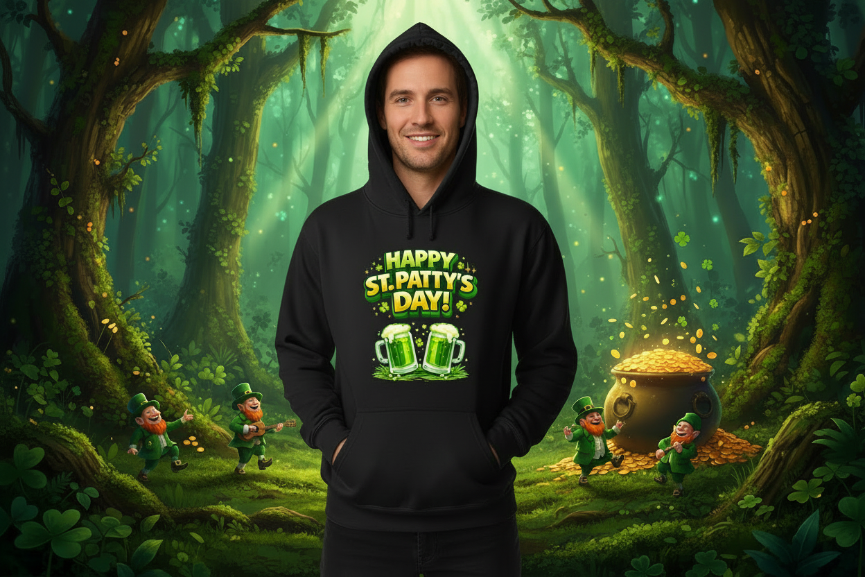 Festive St. Patrick’s Day Hoodie – Happy St. Patty’s Day